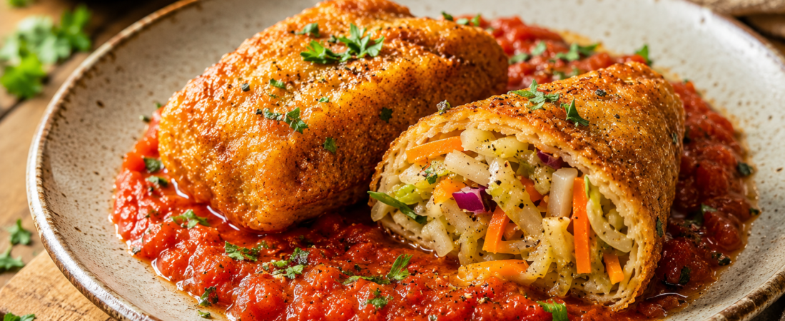 Crispy Stuffed Tofu Pockets | Easy Vegan Dinner Recipe
